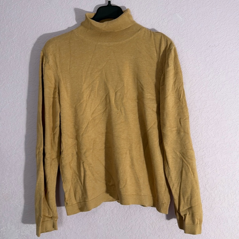 Topman Camel Knit Turtleneck Sweater